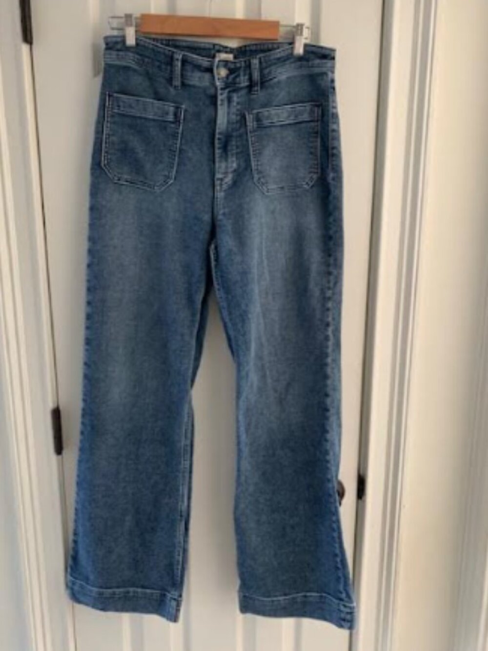 Faherty Stretch Terry Patch Pocket Pant Women's Size 31 Wide Leg